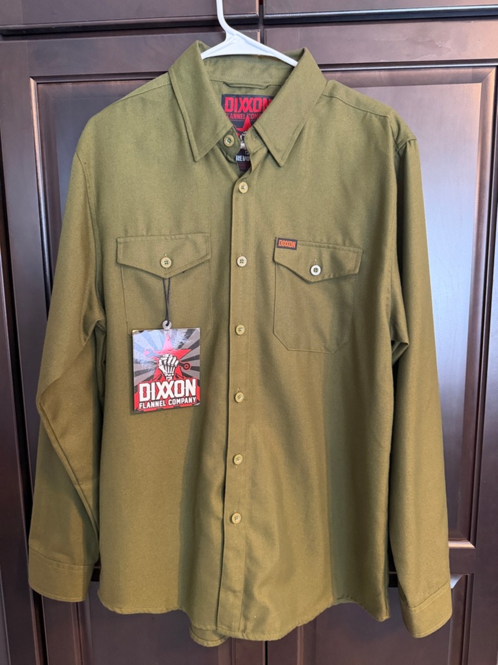 DIXXON “The Revolution” Olive Green Men's Button-Down Shirt